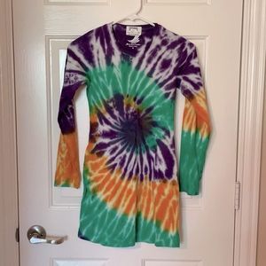 Mardi Gras crew neck dress girls size M